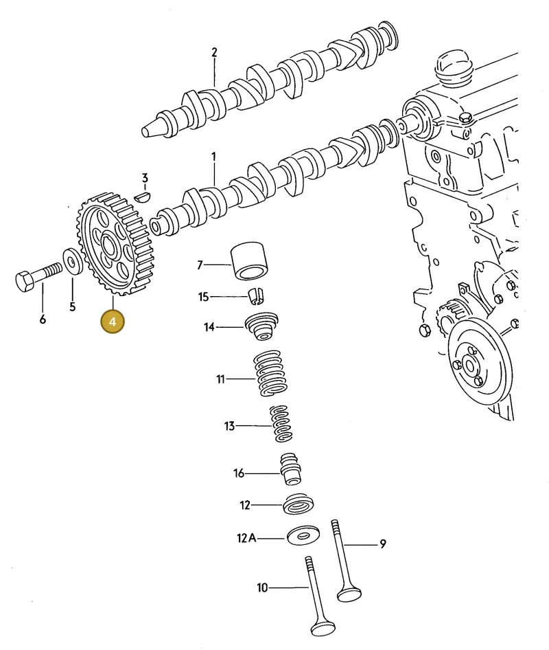 069109111 — Volkswagen Passat (1991-1993) diagram 013012100, position 4