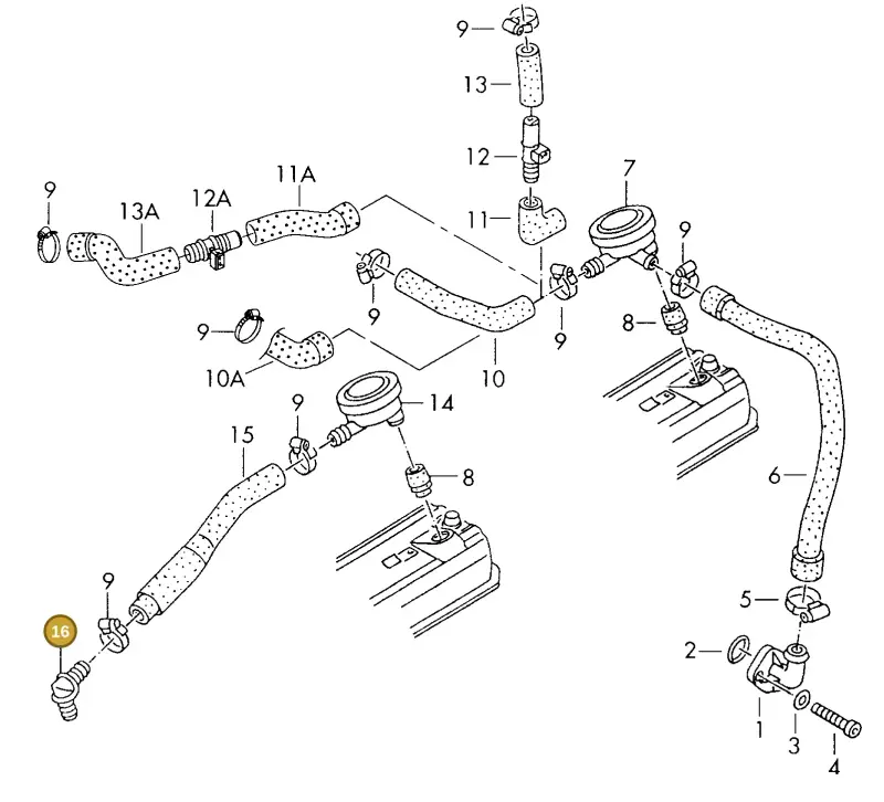 069129631 — Volkswagen Transporter            96 (1996-1996) diagram 117103800, position 16