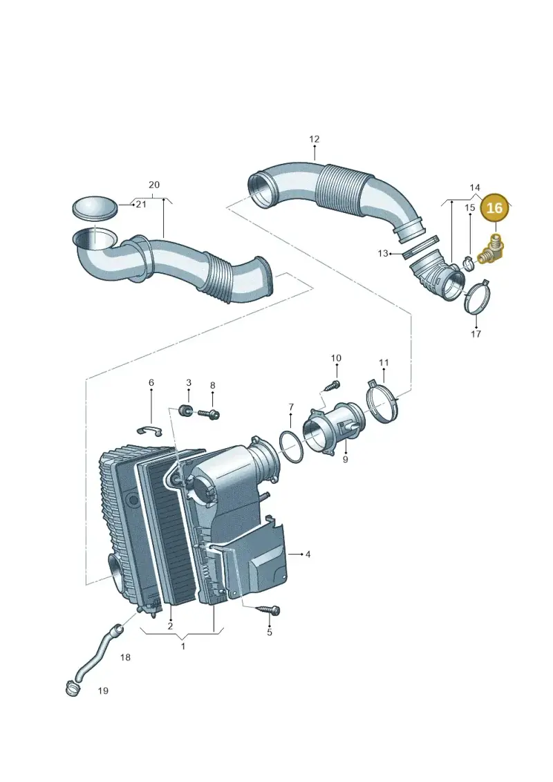 069129631 — Volkswagen Touareg (2005-2006) diagram 274129350, position 16