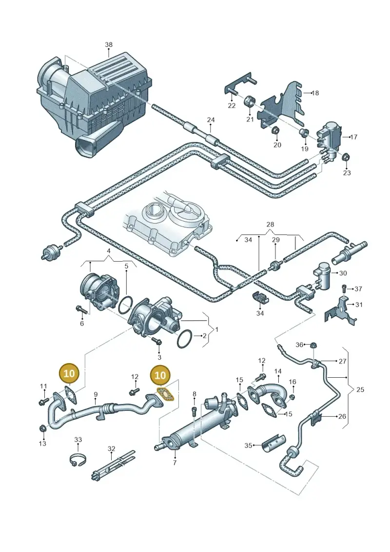 069131547D — Volkswagen Golf estate (2009-2013) diagram 634131400, position 10
