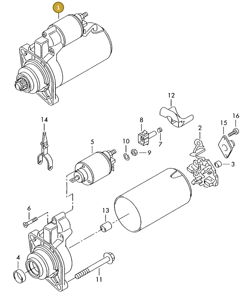 069911023MX — Volkswagen MARINE-MOTOR           02> (2002-) diagram 277911000, position 1