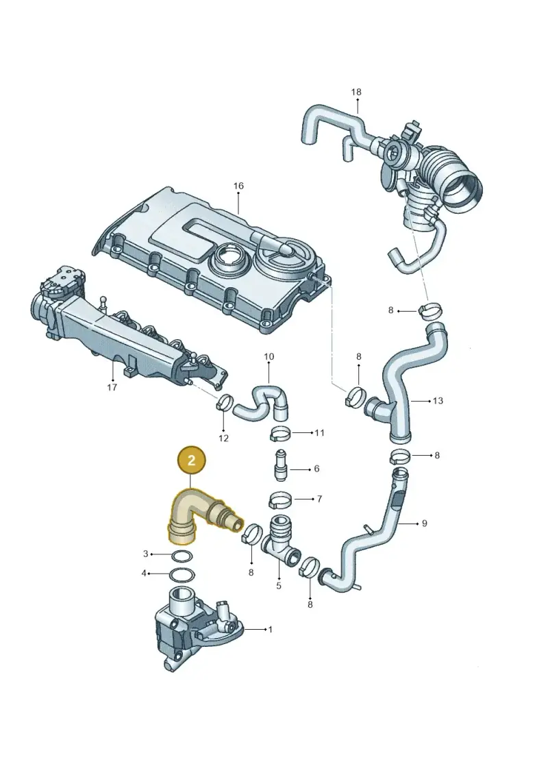 06A103213F — Volkswagen Polo (2008-2009) diagram 254103850, position 2