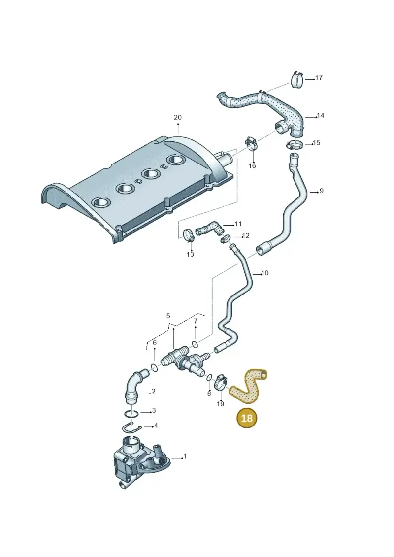 06A103221BR — Volkswagen Golf        "BR.","USA"03>07 (2002-2007) diagram 403103900, position 18