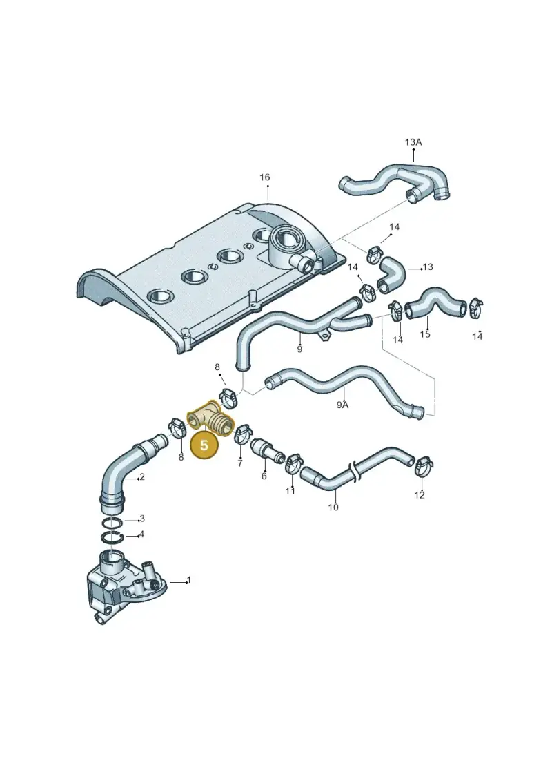 06A103247 — Volkswagen Sharan (2008-2010) diagram 194103850, position 5