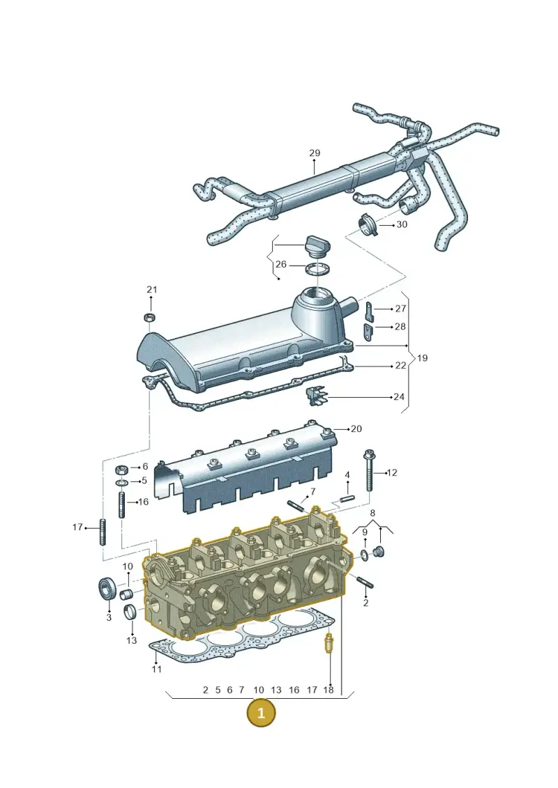 06A103351E — Volkswagen TRANSPORTER/4MOTION    07 (2006-2007) diagram 410103350, position 1