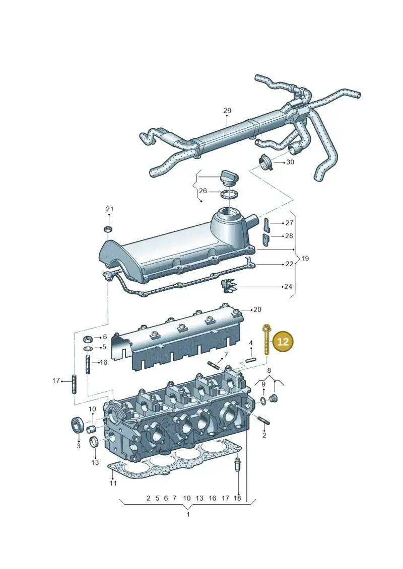 06A103384C — Volkswagen Transp. caravelle (2011-2015) diagram 410103350, position 12