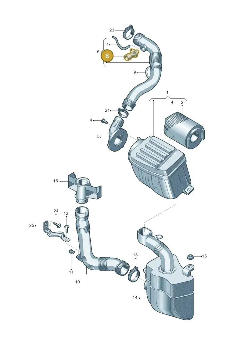 06A103474D — Volkswagen TOURAN (SVW)       "CN"04> (2004-) diagram 446129200, position 8