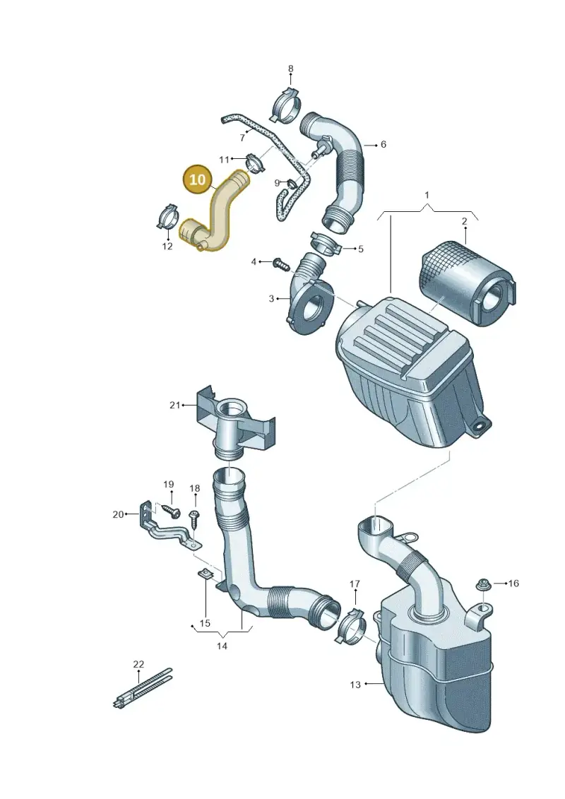 06A103474D — Volkswagen Caddy Maxi Kombi (2010-2015) diagram 477129800, position 10