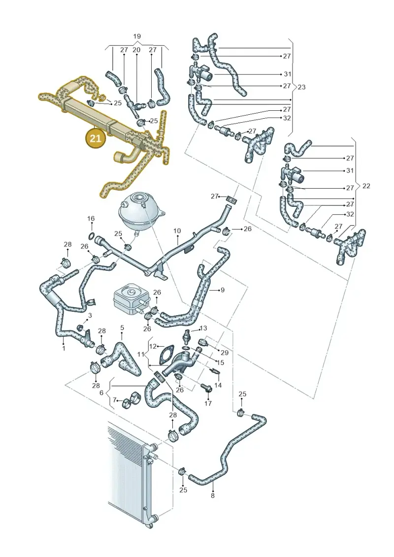 06A103493BC — Volkswagen TRANSPORTER/4MOTION    06 (2005-2006) diagram 410121350, position 21