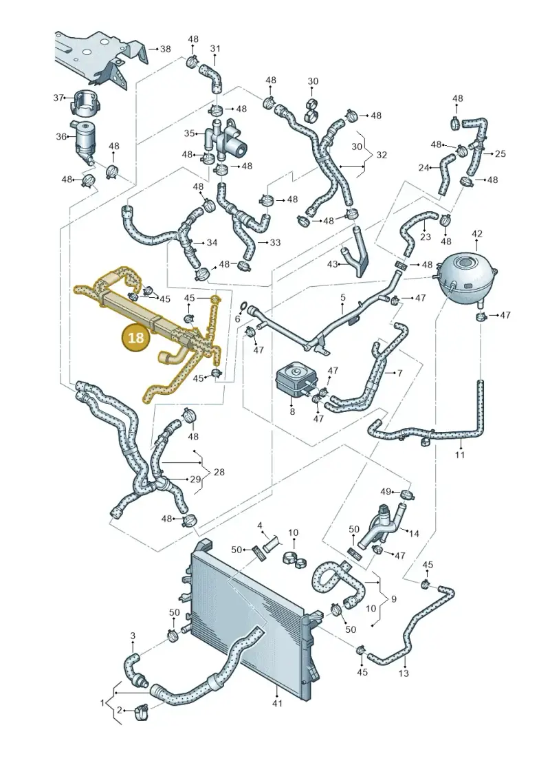 06A103493BC — Volkswagen Transp. caravelle (2011-2015) diagram 679121300, position 18