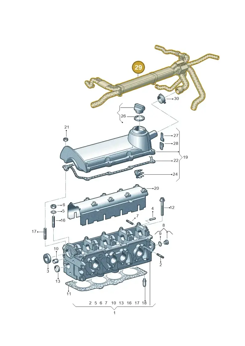 06A103493BC — Volkswagen Transp. caravelle (2011-2015) diagram 410103350, position 29