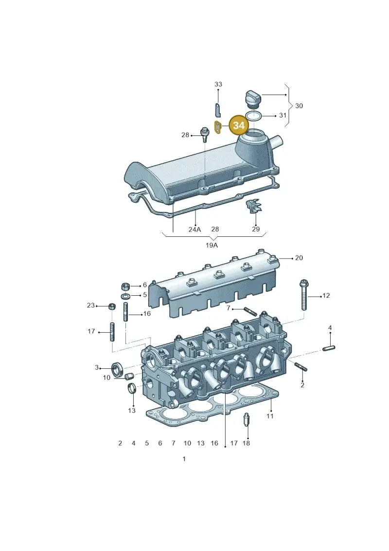06A103733B — Volkswagen TOURAN (SVW)       "CN"04> (2004-) diagram 446103450, position 34