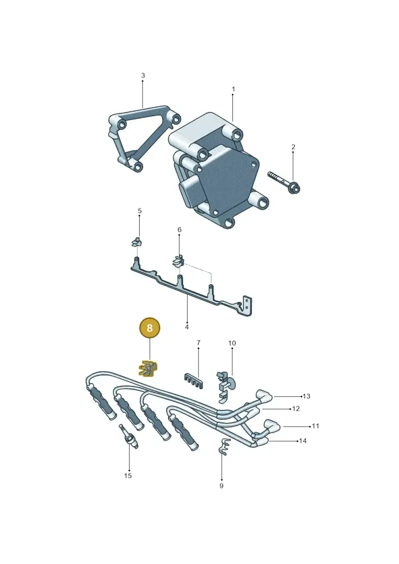 06A103733C — Volkswagen Voyage (2016-2023) diagram 388905000, position 8