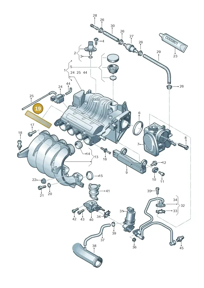 06A103932P — Volkswagen Caddy panel van (2008-2010) diagram 412133070, position 19