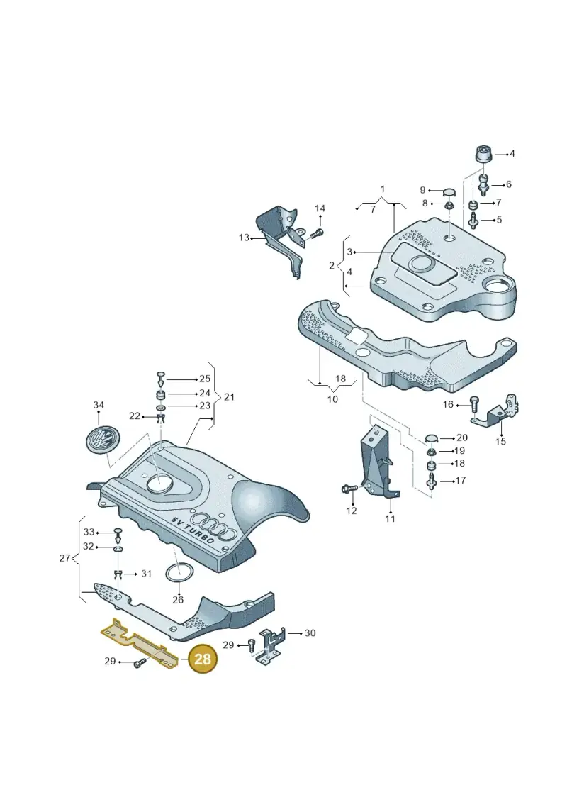06A103943G — Volkswagen Jetta/Wagon (2002-2006) diagram 266103700, position 28