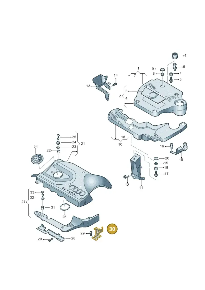 06A103943H — Volkswagen Jetta/Wagon (2002-2006) diagram 266103700, position 30