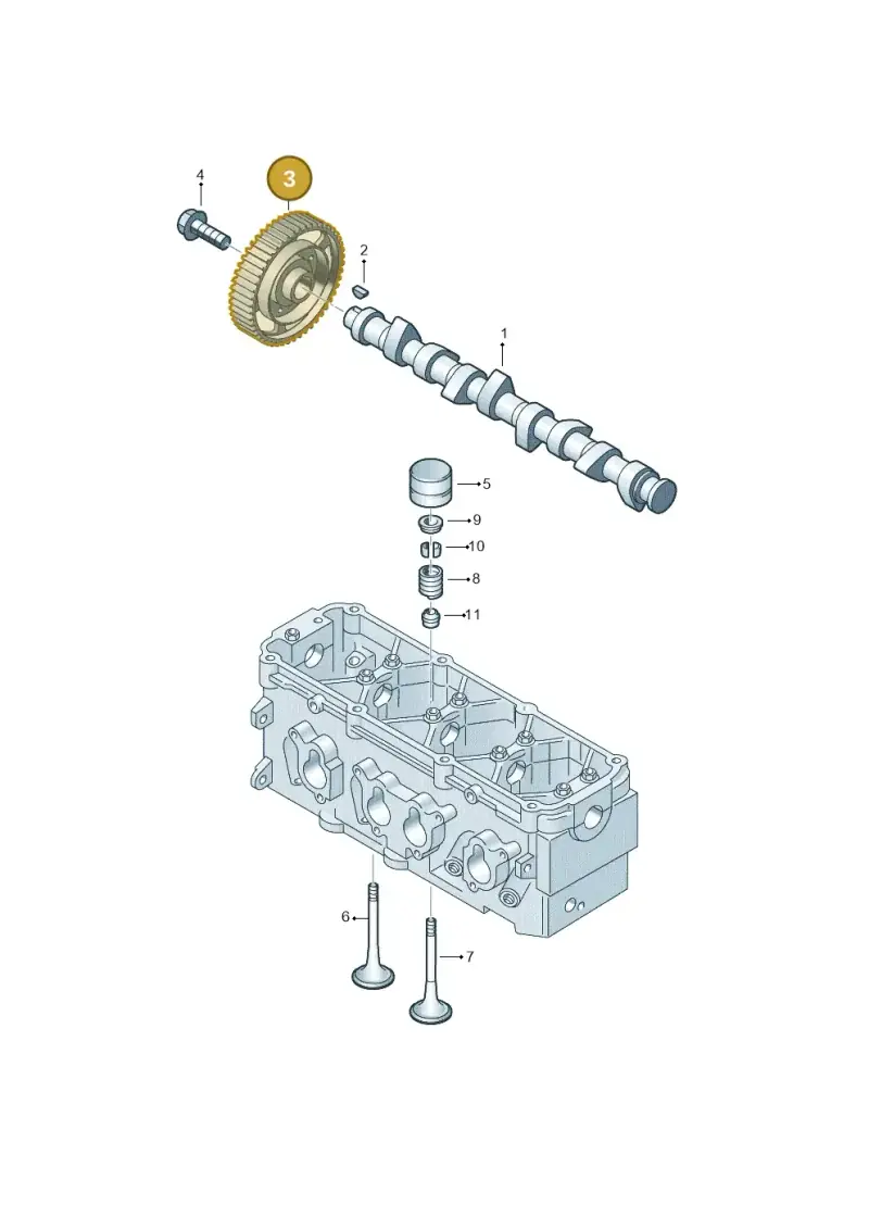 06A109105C — Volkswagen OTTO-IND.-MOT.         77> (1977-) diagram 477109250, position 3