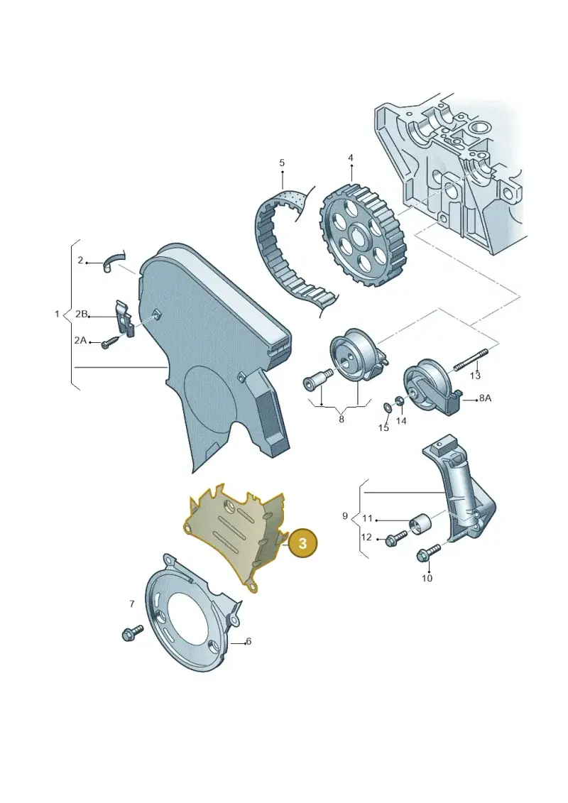 06A109147F — Volkswagen New Beetle Cabrio. (2003-2005) diagram 194109650, position 3