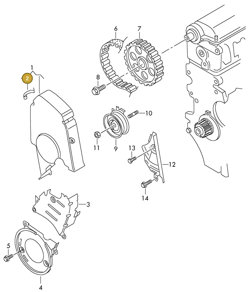 06A109150 — Volkswagen 2X2 platform diagram 982109500, position 2