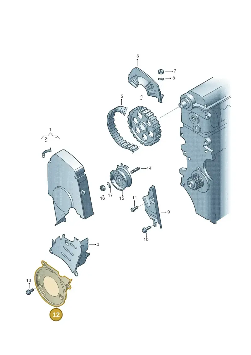 06A109175B — Volkswagen Jetta 2.0 (2015-2015) diagram 194109600, position 12