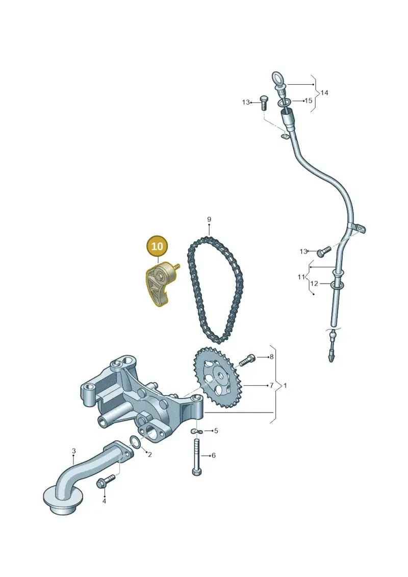 06A115130B — Volkswagen Transp. caravelle (2008-2009) diagram 410115300, position 10