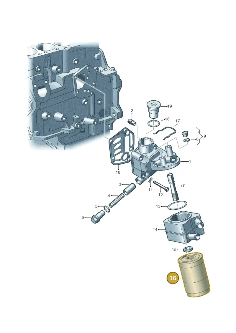06A115561B — Volkswagen Jetta 2.0 (2015-2015) diagram 194115500, position 16