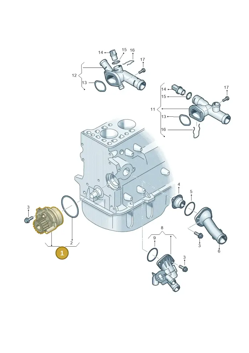 06A121012G — Volkswagen Transp. caravelle (2011-2015) diagram 679121100, position 1