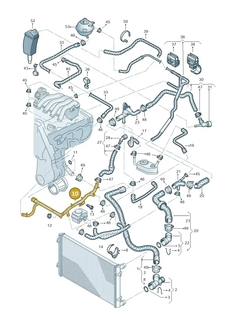 06A121065AR — Volkswagen GOLF/VAR./4MOT. A4     02 (2001-2002) diagram 194121310, position 10