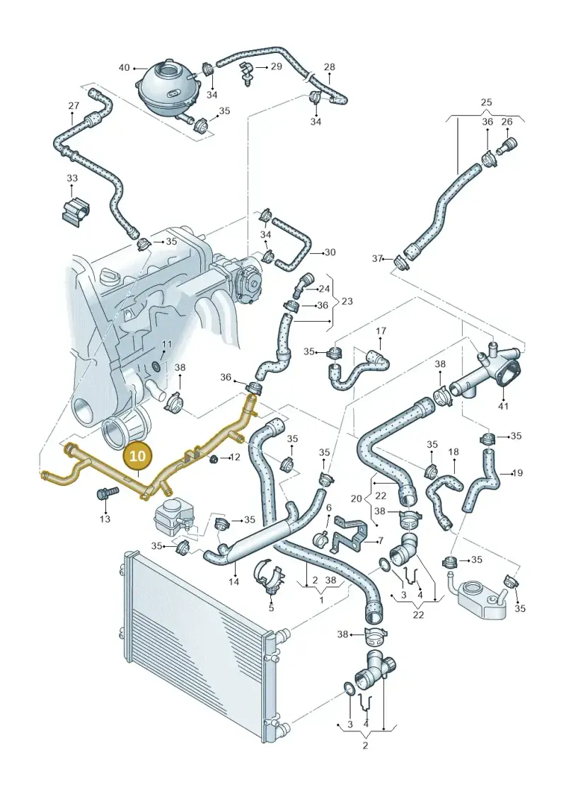 06A121065AR — Volkswagen New Beetle (2001-2005) diagram 269121500, position 10