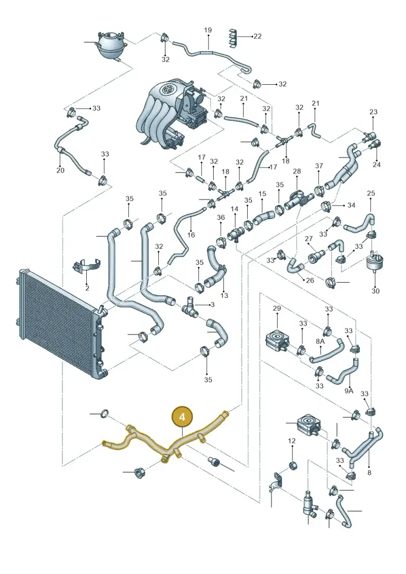 06A121065DP — Volkswagen Jetta (2014-2017) diagram 692121510, position 4