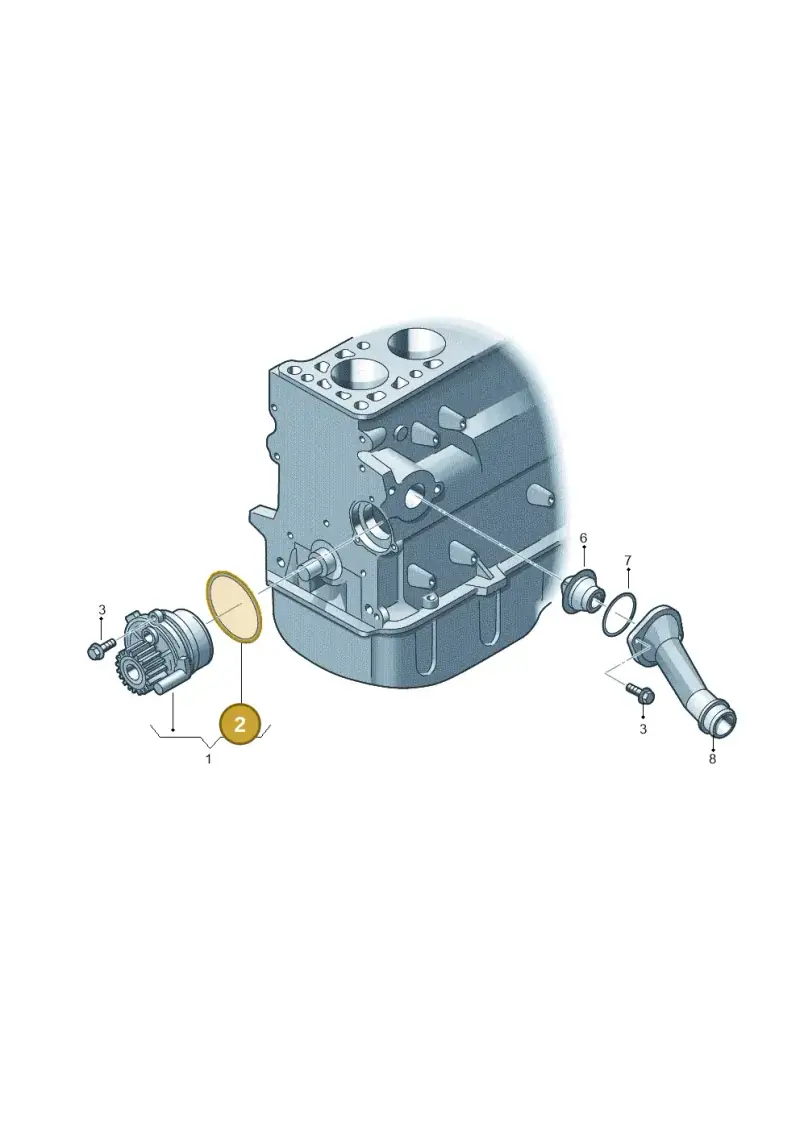 06A121119 — Volkswagen Jetta 2.0 (2015-2015) diagram 194121100, position 2