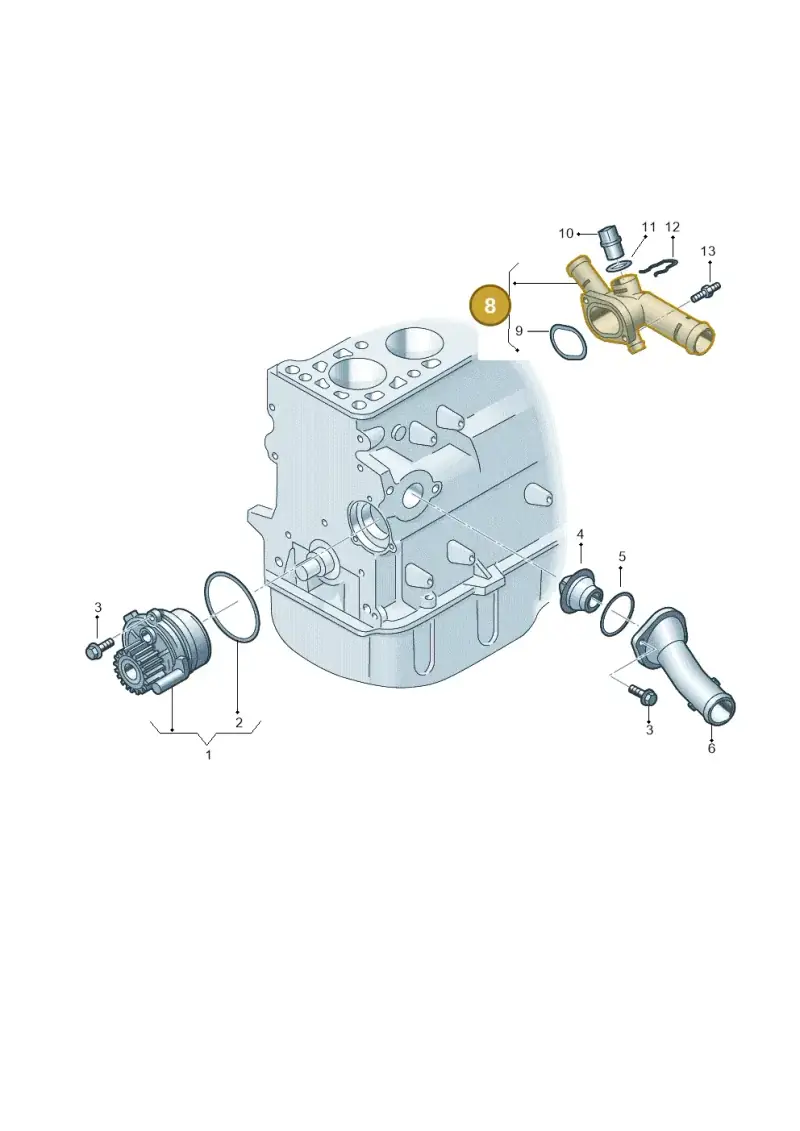 06A121132 — Volkswagen Transp. caravelle (2008-2009) diagram 410121100, position 8