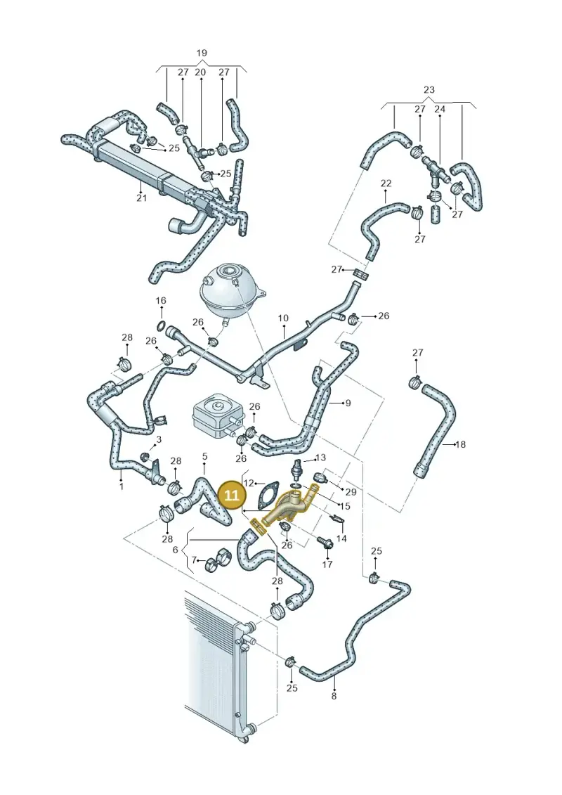 06A121132 — Volkswagen Transp. caravelle (2008-2009) diagram 410121300, position 11