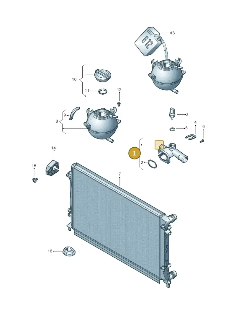 06A121132AG — Volkswagen Jetta (2014-2017) diagram 692121800, position 1