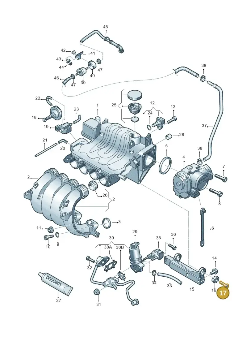 06A129289D — Volkswagen New Beetle             06> (2005-) diagram 194133150, position 17