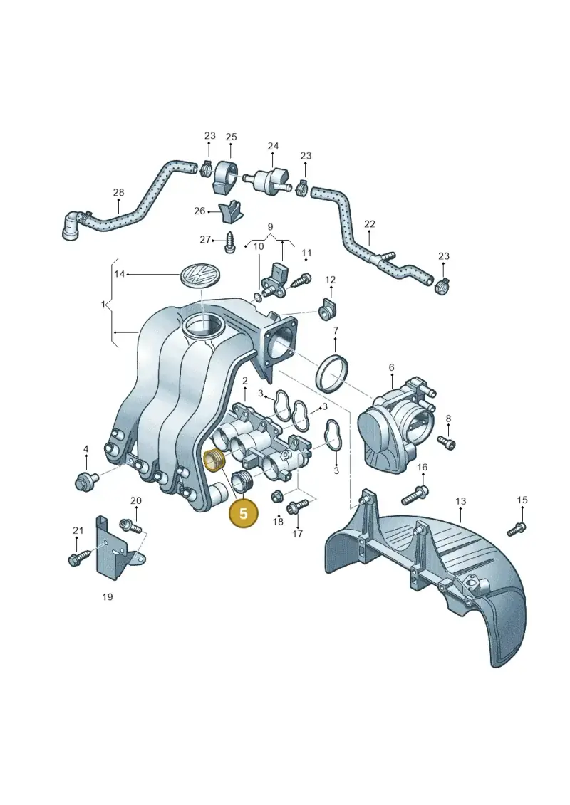 06A129717J — Volkswagen Caddy Maxi Kombi (2010-2015) diagram 477133350, position 5