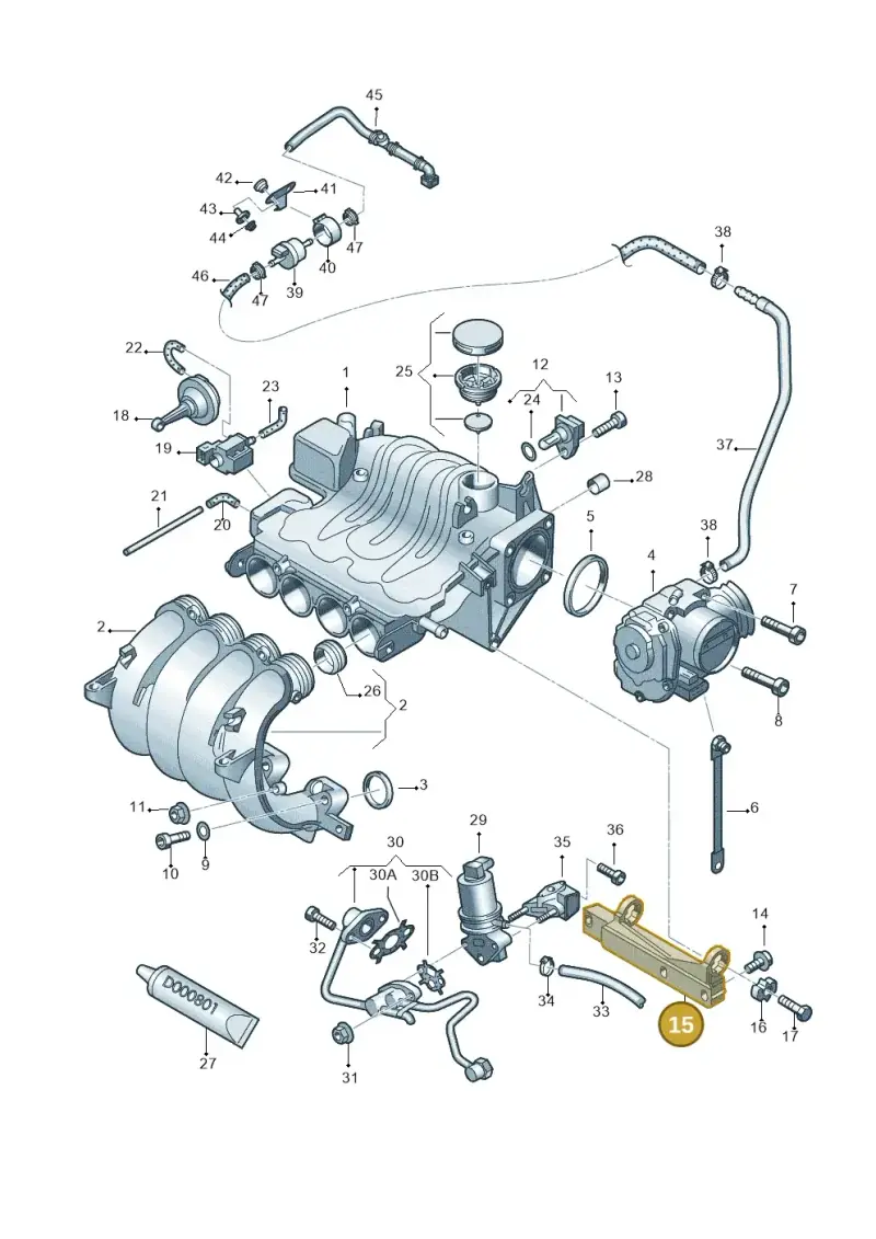 06A129723Q — Volkswagen New Beetle             06> (2005-) diagram 194133150, position 15