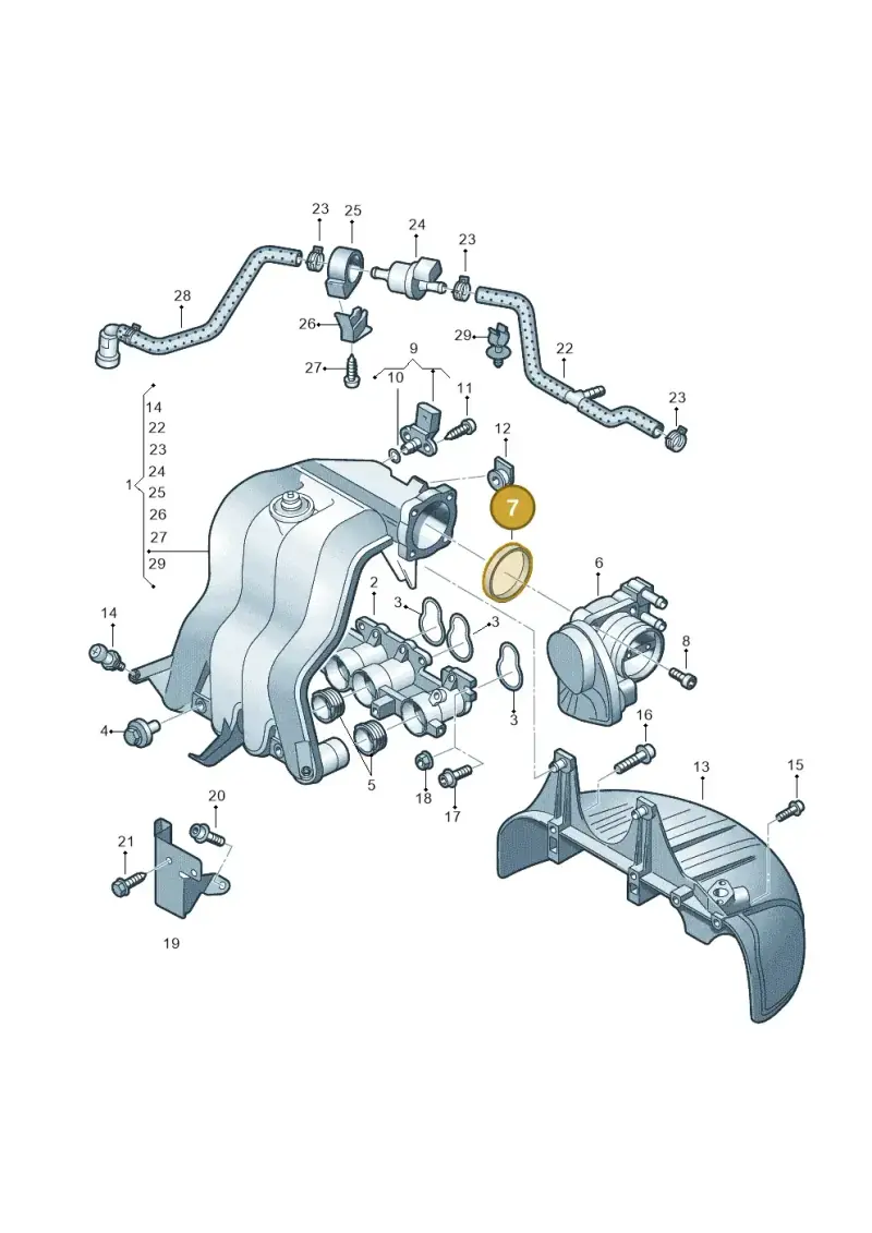 06A129748A — Volkswagen JETTA                  06> (2006-) diagram 625133280, position 7