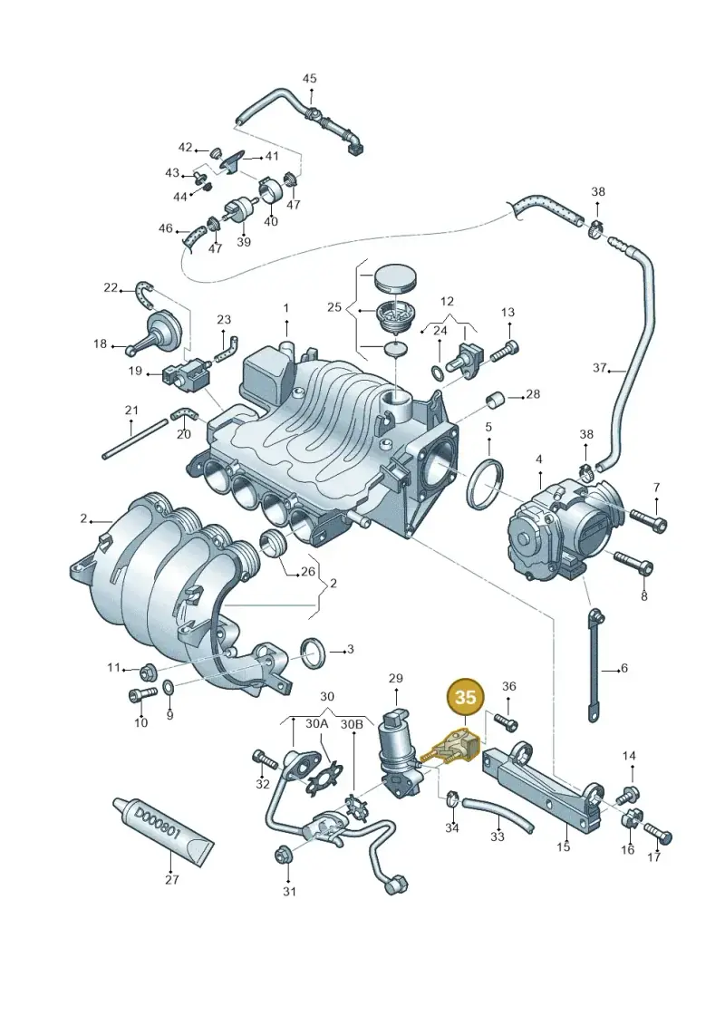06A131117D — Volkswagen New Beetle             06> (2005-) diagram 194133150, position 35