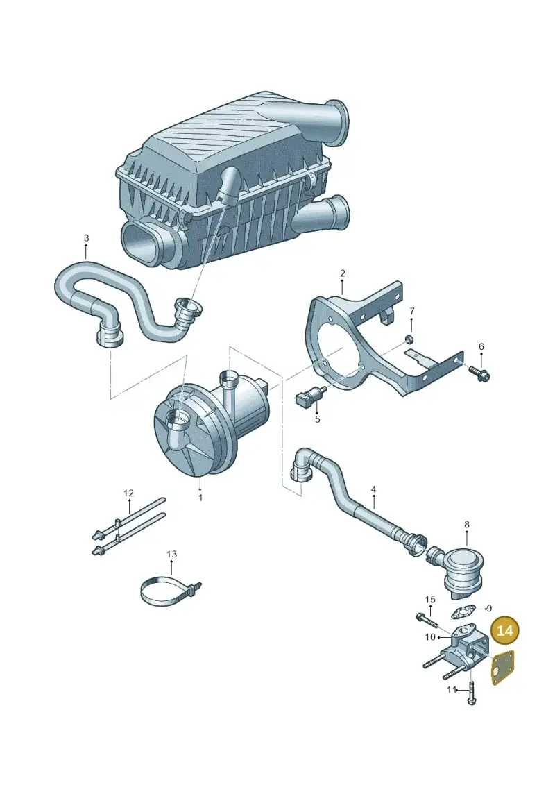 06A131120F — Volkswagen Touran 1.9 (2008-2010) diagram 460131000, position 14