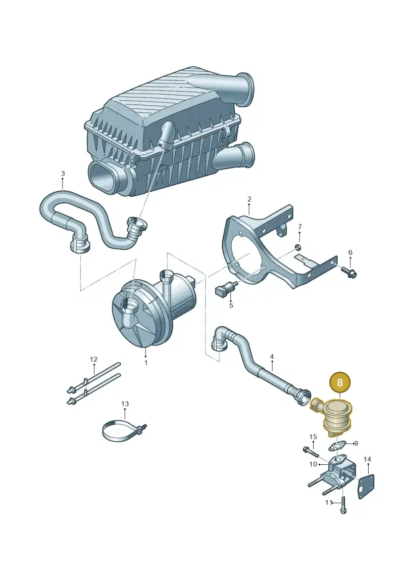 06A131351F — Volkswagen Touran 1.9 (2008-2010) diagram 460131000, position 8