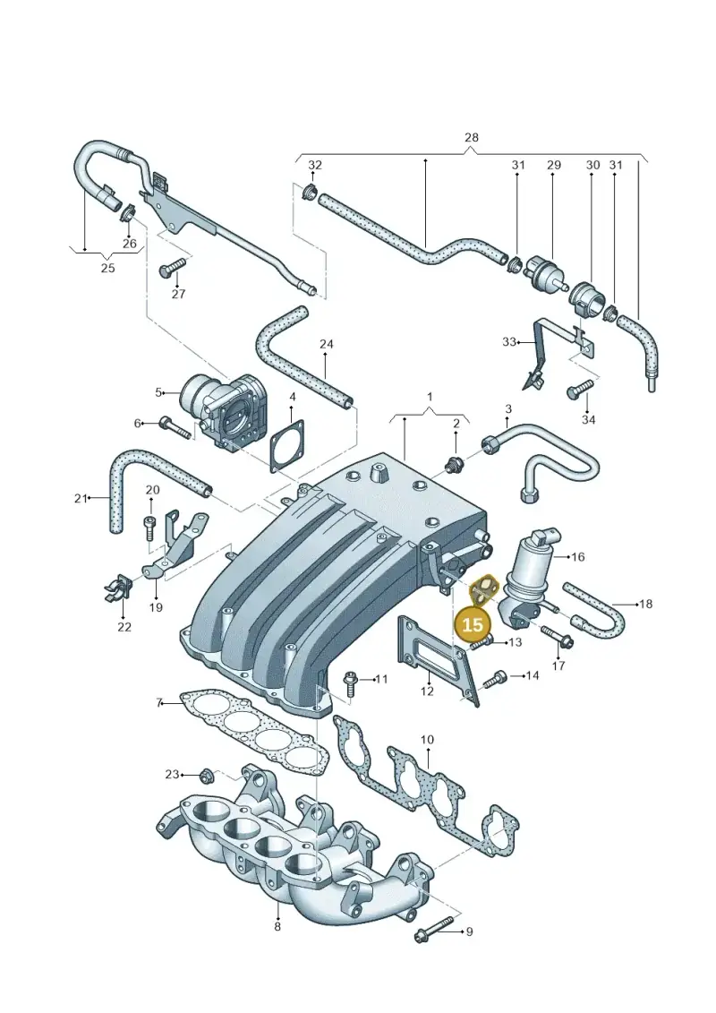 06A131547K — Volkswagen Transp. caravelle (2011-2015) diagram 410133200, position 15