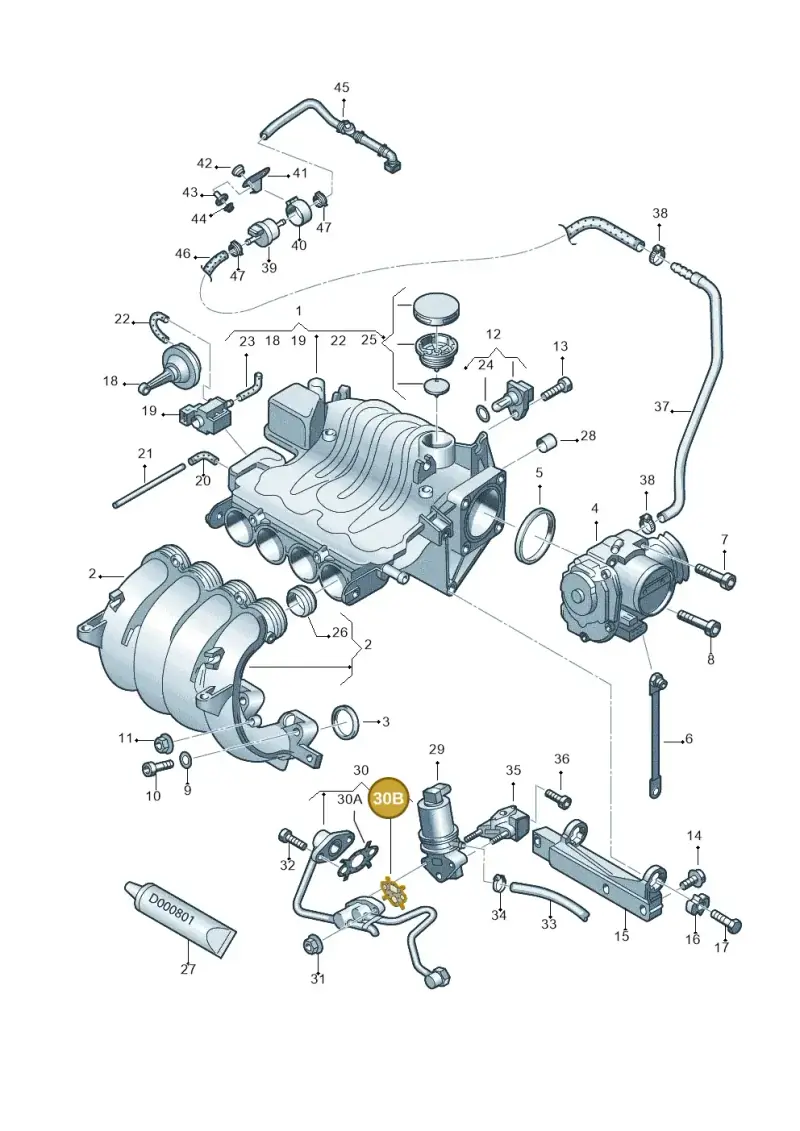06A131547P — Volkswagen Jetta/Wagon (2002-2006) diagram 203133150, position 30B