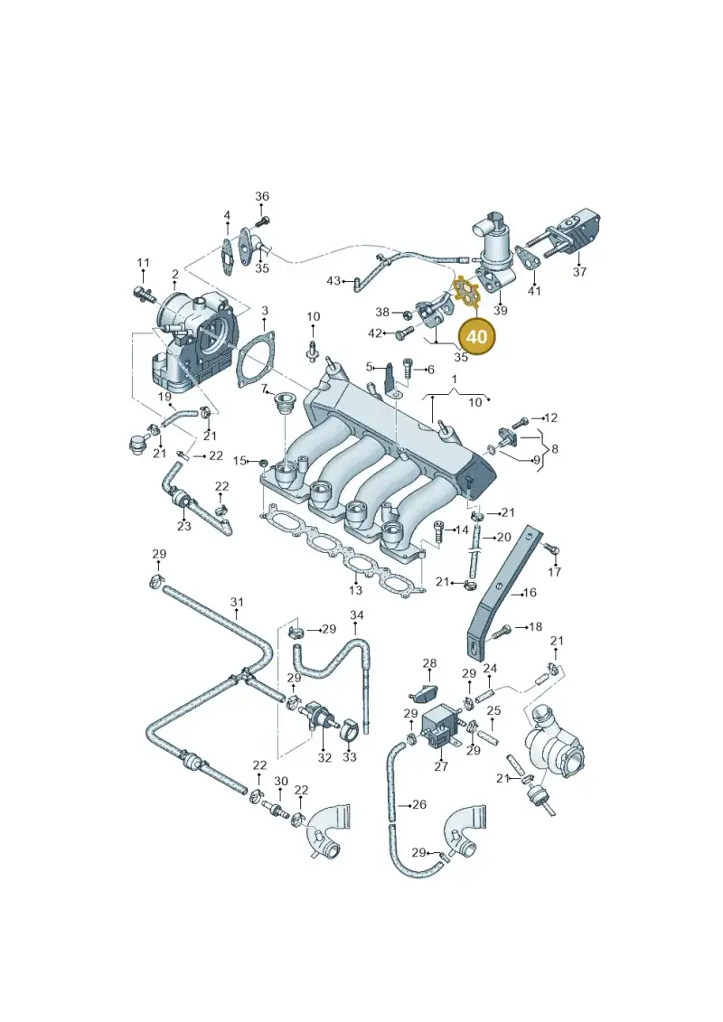 06A131547P — Volkswagen Sharan (2008-2010) diagram 244133050, position 40