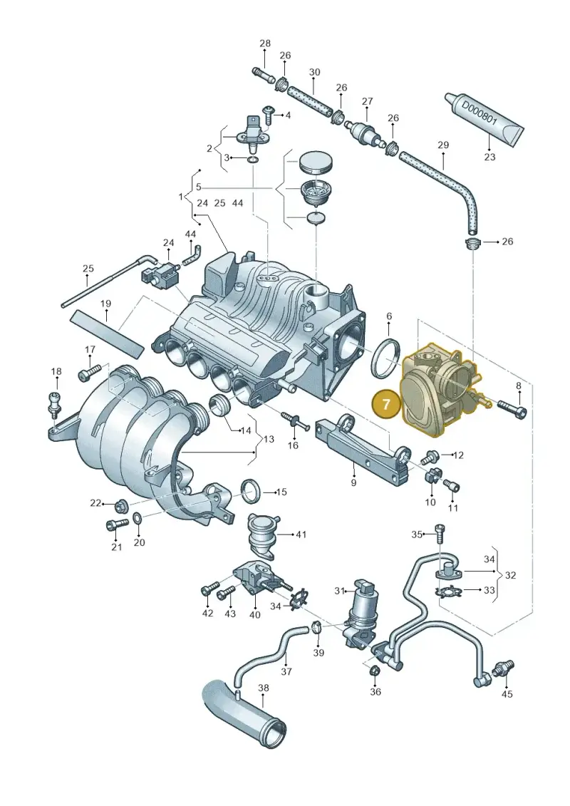 06A133062AT — Volkswagen Jetta (2008-2011) diagram 412133070, position 7