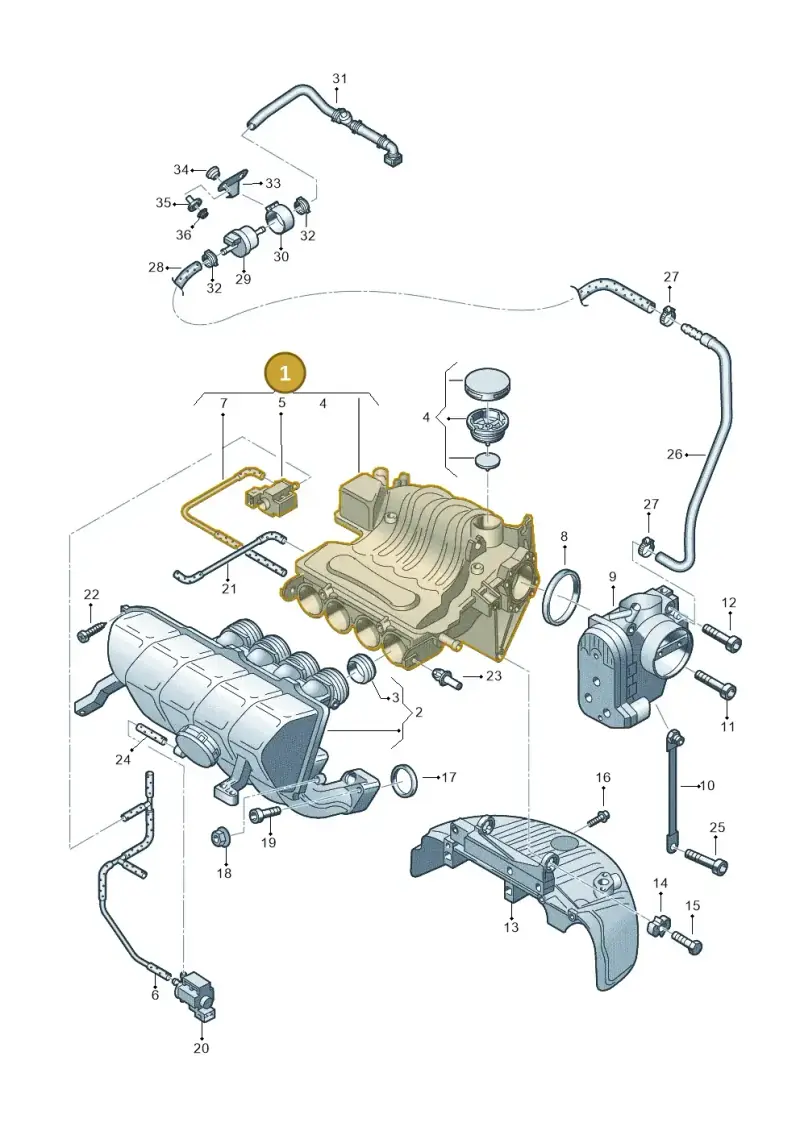 06A133203EE — Volkswagen New Beetle             06> (2005-) diagram 266133240, position 1