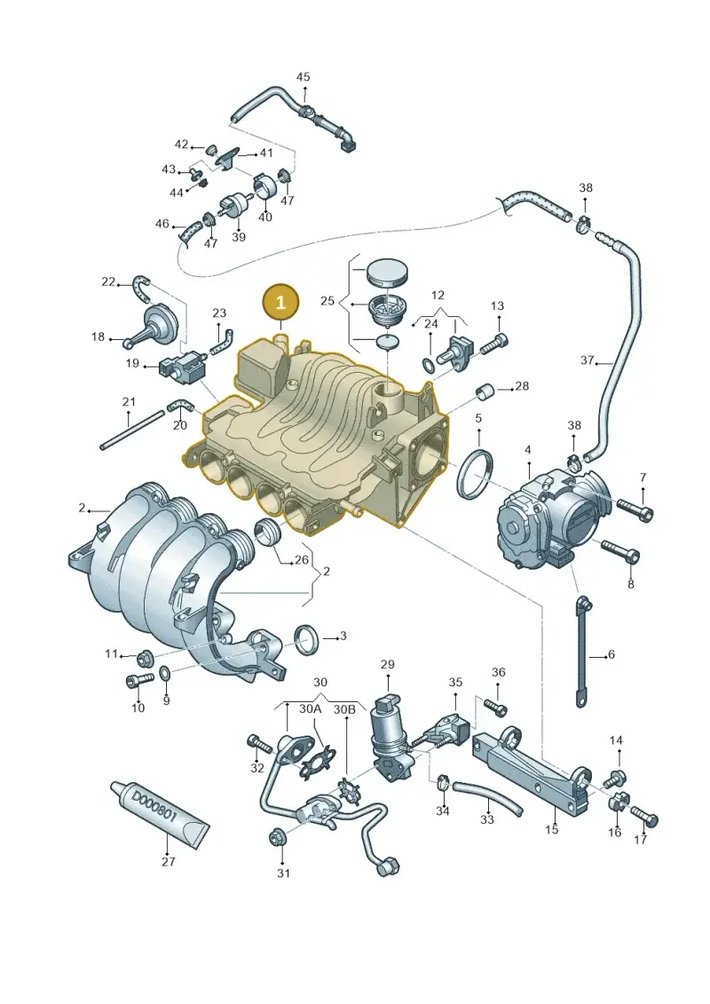 06A133203EM — Volkswagen BORA-GP-FAW            07> (2006-) diagram 194133150, position 1