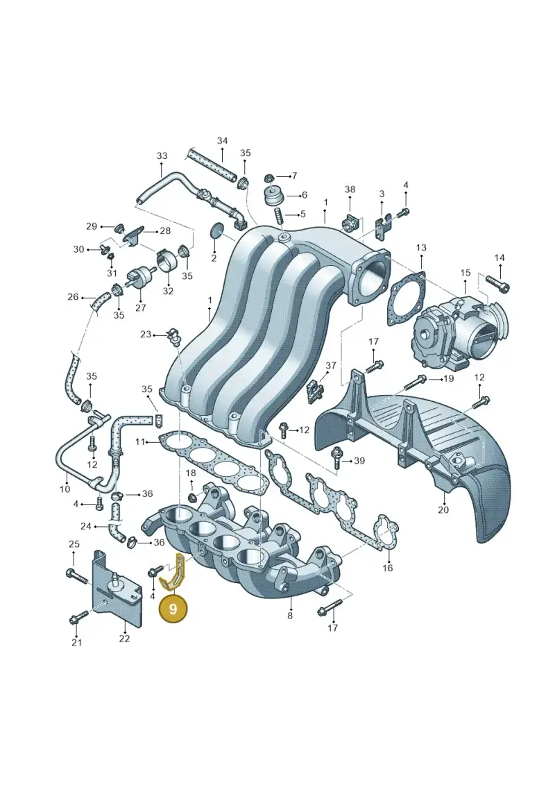 06A133376 — Skoda FABIA/COMBI            05> (2004-) diagram 194133270, position 9