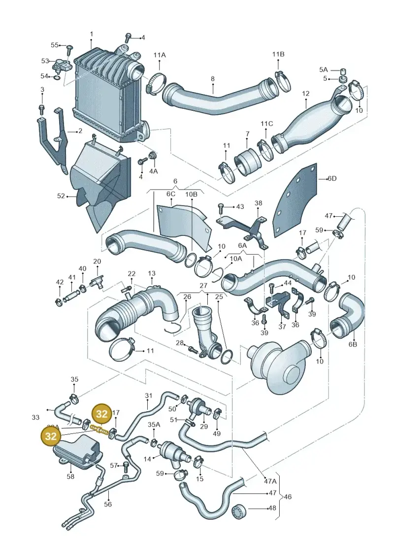 06A133382J — Volkswagen New Beetle             06> (2005-) diagram 194145750, position 32