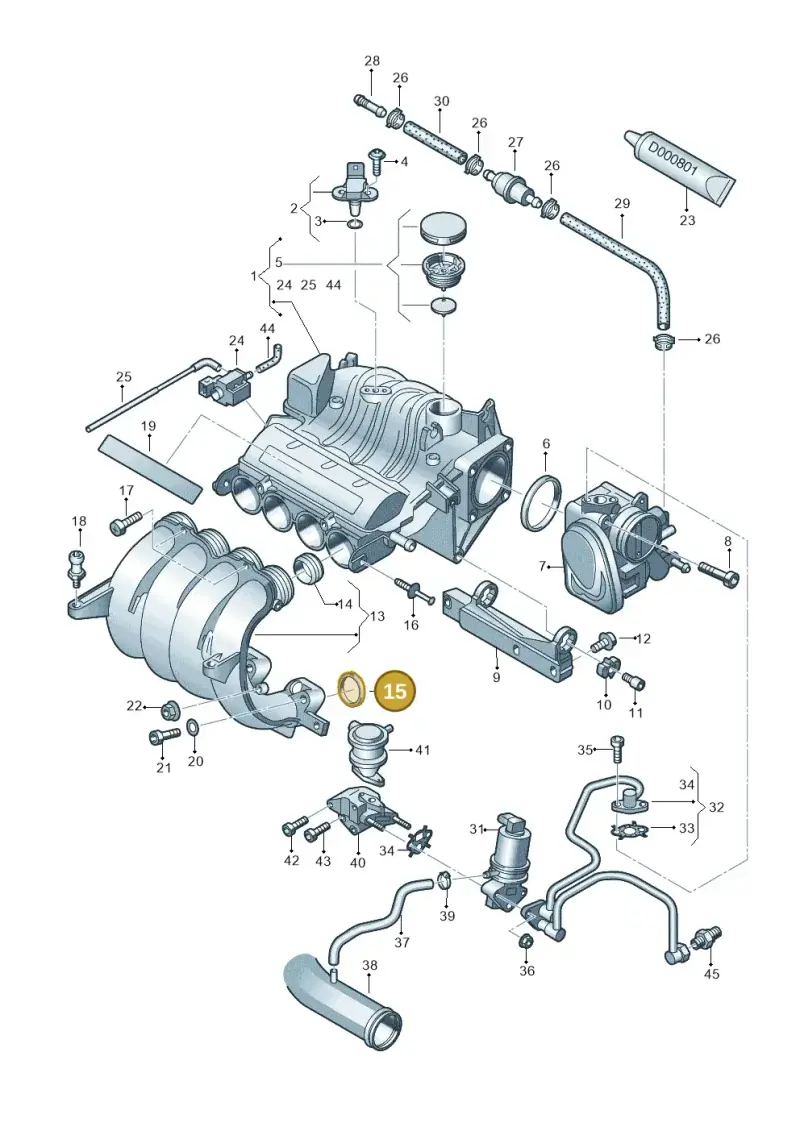 06A133398F — Volkswagen Jetta (2008-2011) diagram 412133070, position 15